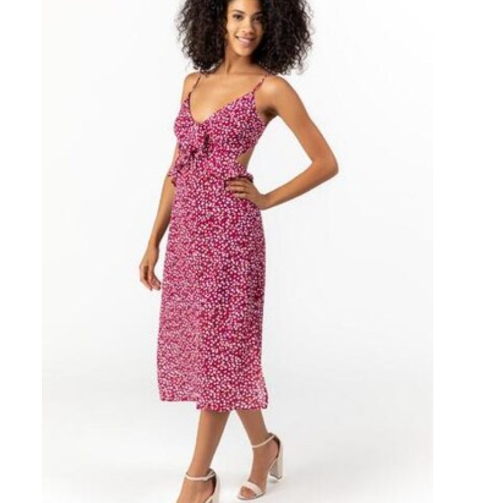 Zane open back midi dress